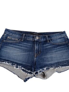 J Brand Dark Blue Distressed Denim Cutoff Shorts